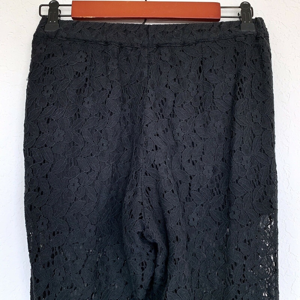 H&M Black Floral Shorts Underlay Skinny Lace Pants - Picture 6 of 7